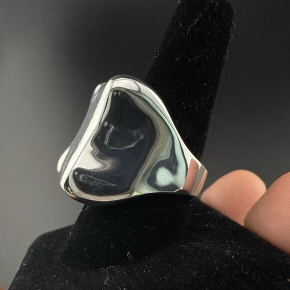 RLM Ring Robert Lee Morris Tablet Rectangle Modernist Bronze Bold QVC size 10 - Picture 6 of 14